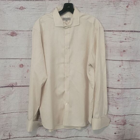 Ted Baker Long Sleeve Button Front Dress Shirt Size Large - Picture 1 of 7